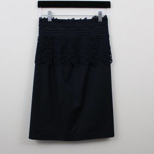 Anthropologie Girls From Savoy Navy Blue Skirt